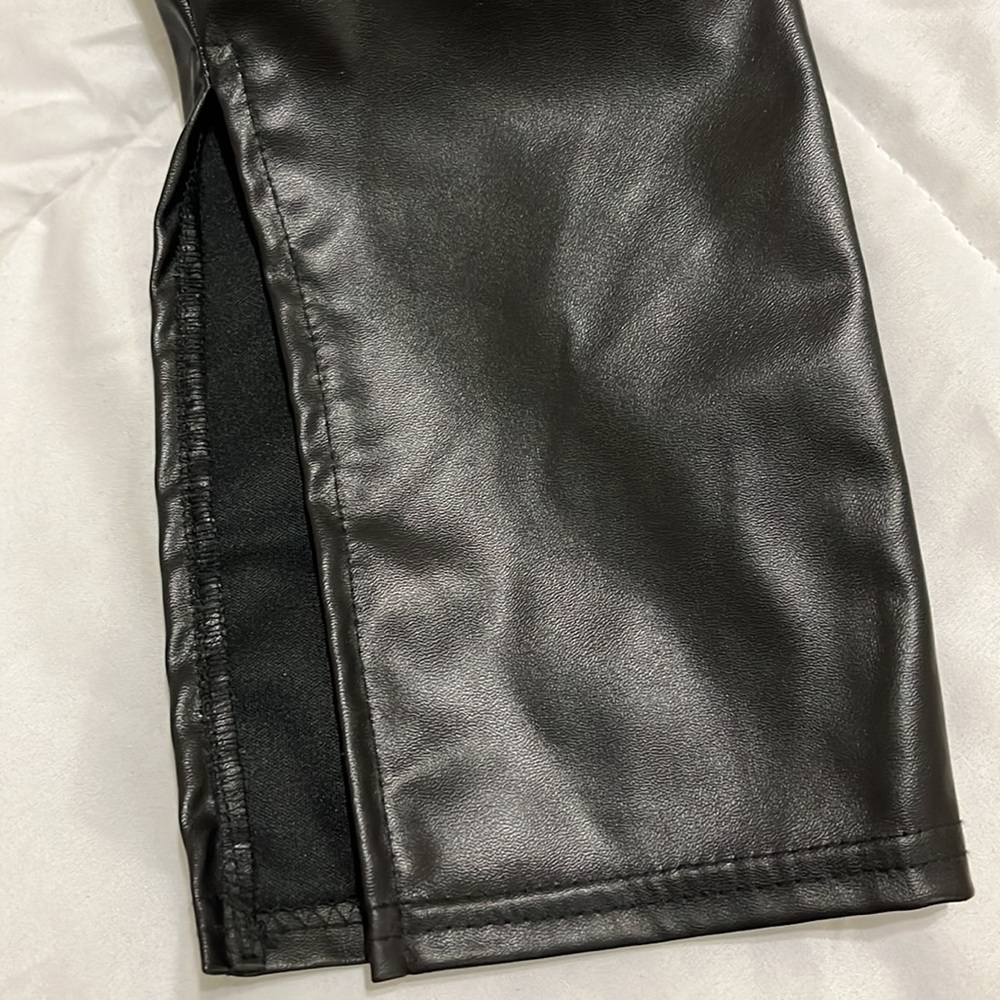 Black Split Hem Pants - image 2